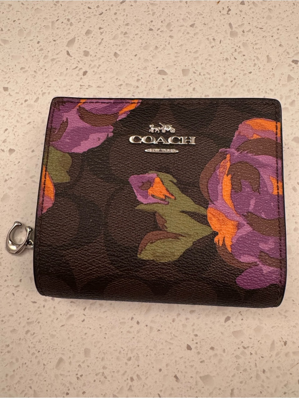 Coach Heritage Floral Small Wallet 89616 Soft Lilac Multi